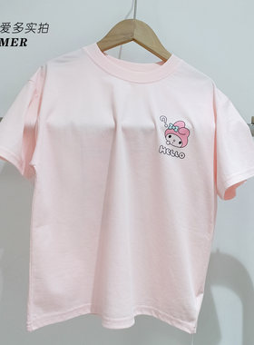 佳怡贝尔女中童贝乐蒂印花索罗娜短袖T恤XBR夏款爽滑上衣2026新款