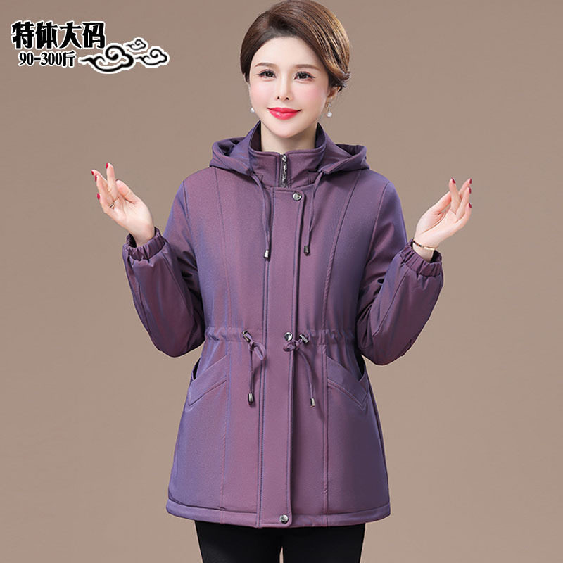 200斤胖妈妈加厚棉服加绒棉袄