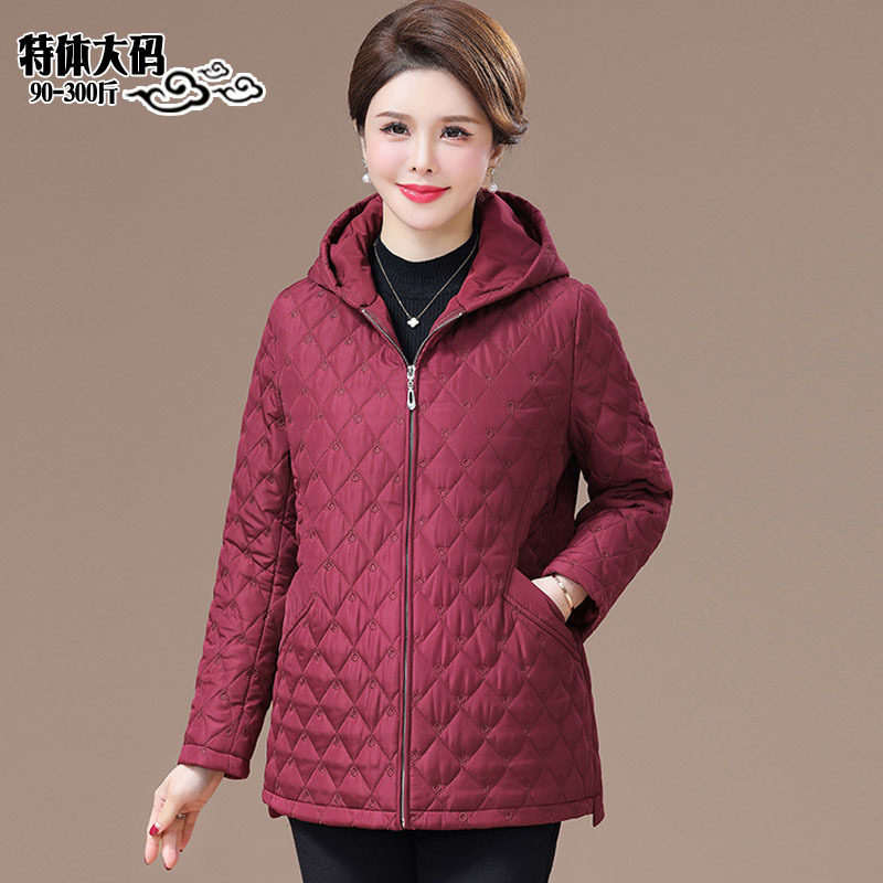 特体200斤中老年女加肥加大棉服
