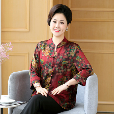 夏季短袖T恤胖妈妈小衫开衫上衣