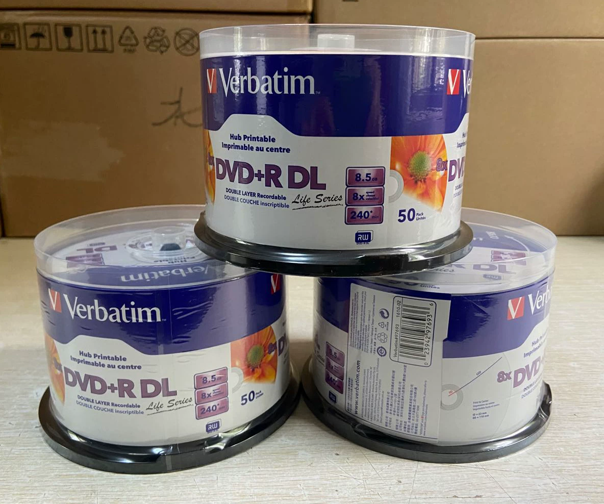 Диск DVD+R DL 8X 8.5G 50 шт барабан D9 двойной слой записываемые заготовки дисков