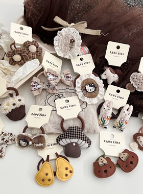 满两件包邮韩系发圈 宝宝两圈发绳 森系发圈 儿童韩系发圈