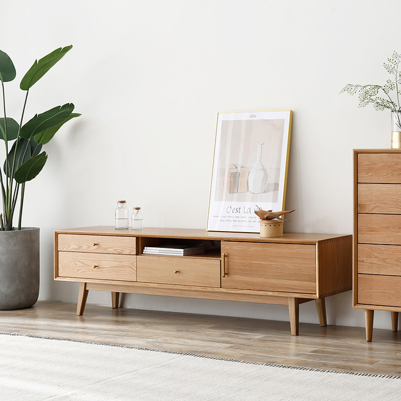 现代简约实木电视柜茶几套装组合小户型日式家具北欧原木电视机柜|msdalam kategori perabot kediaman, kabinet, kabinet TV - dari Buy2taobao.com untuk memberikan perkhidmatan ejen Taobao profesional membeli