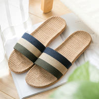 Four-season slippers, summer linen slippers, home silent slippers, men's cooling slippers, women's indoor high appearance level floor cooling slippers thumbnail 6