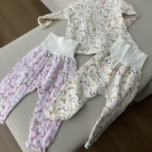 外贸 女童空气层保暖独角兽家居服 保暖睡衣