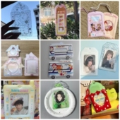 卡套定制爱心闪粉四叶草手机房子造型御守人生四格6寸A4异形卡套