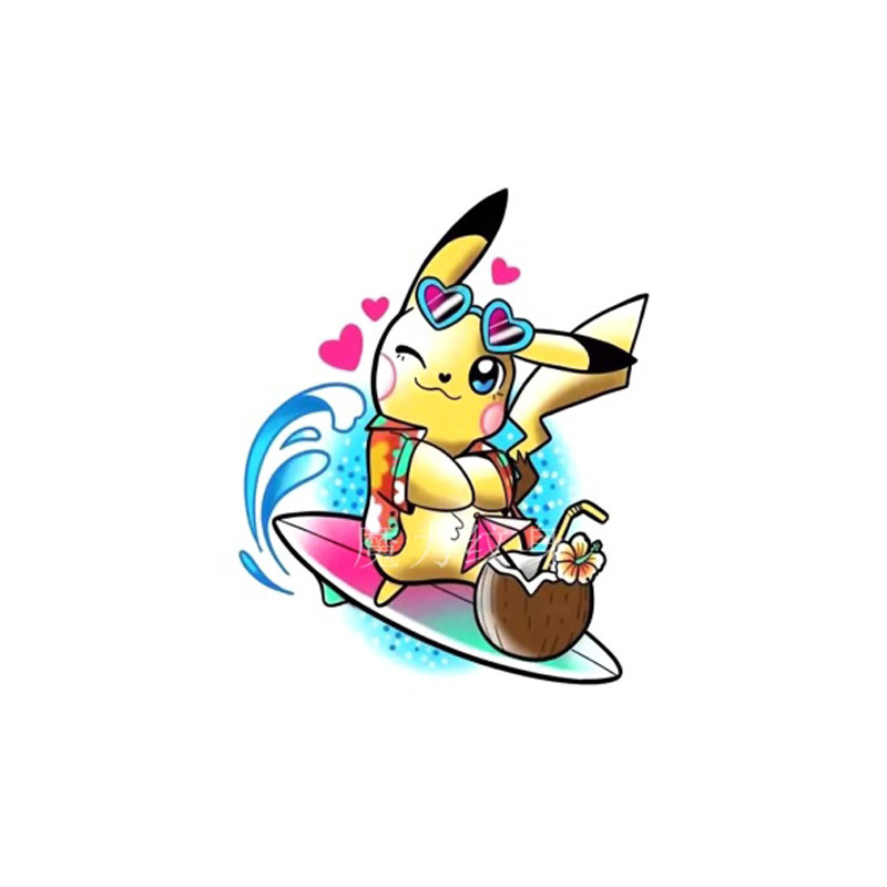 魔力  皮卡丘纹身贴卡通动漫逼真可爱防水持久少女个性手臂甜酷