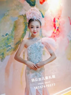 出租出售高端定制儿童走秀礼服女童修身欧美鱼尾裙走红毯颁奖钢琴