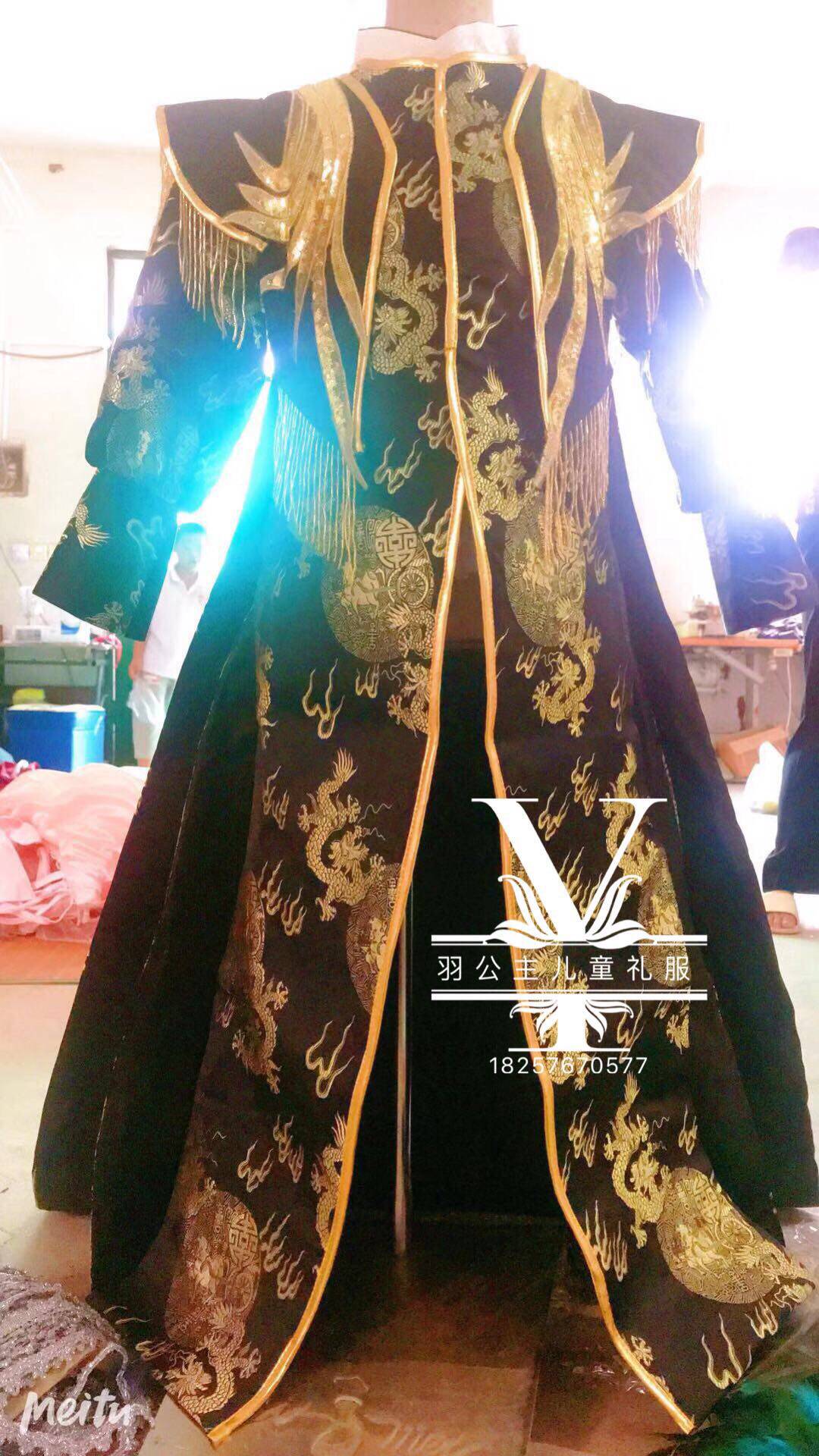 出租出售高端儿童模特大赛走秀礼服男童大气霸气中国风龙国赛国潮