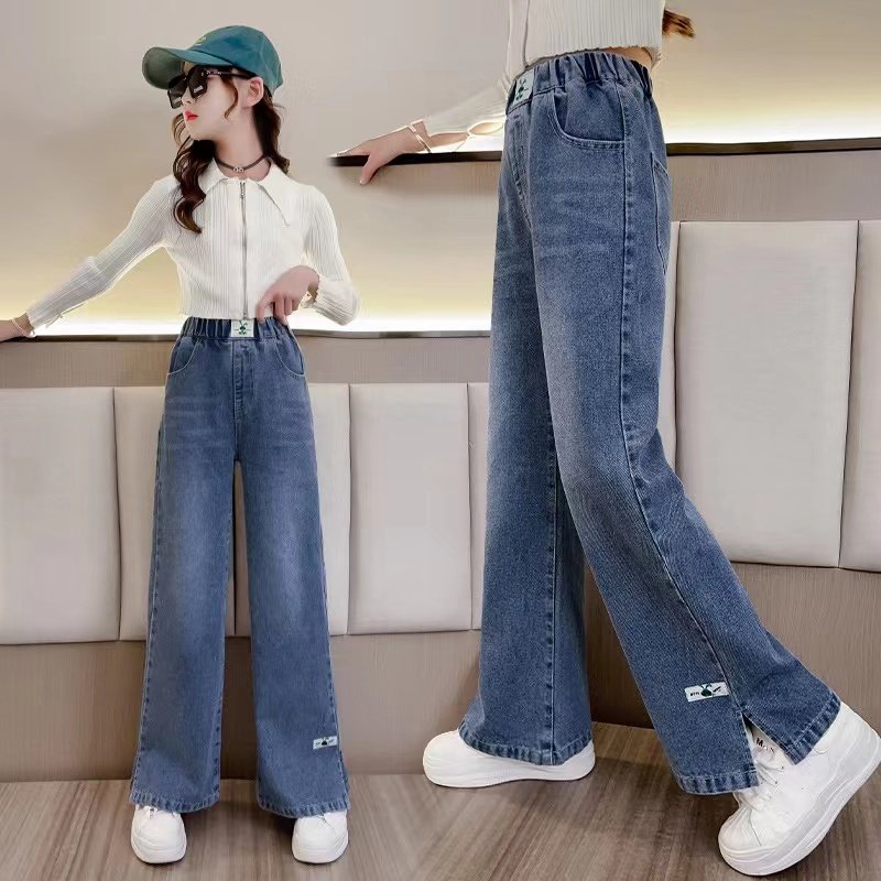 女童宽松束脚休闲裤子