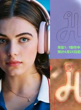 校园之外EllaBright艾拉·布莱特同款H8音符项链圈Hannah汉娜周边
