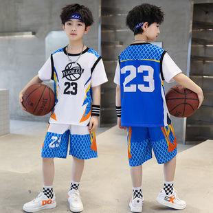 儿童夏装篮球服速干衣男童篮球衣训练服套装透气球衣短袖两件套潮