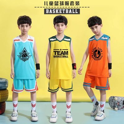 儿童篮球服套装夏季新款男童小学比赛表演训练营速干印号印字定制