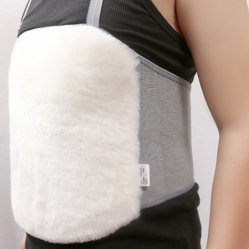 护胃护胸带保暖纯羊毛皮毛一体护腰带胸部肚兜男女士护腹肚中老年