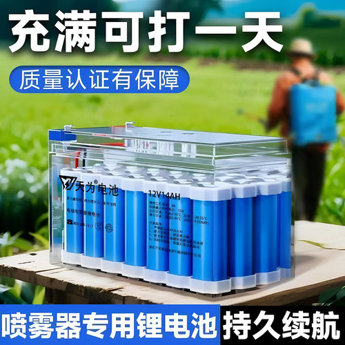 12V电动喷雾器锂电池农用大容量