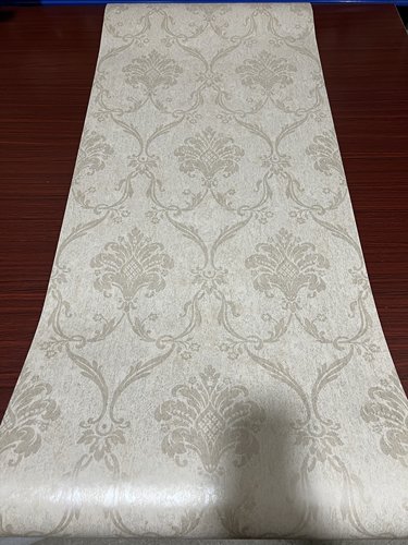 美式复古壁纸美式乡村灰色大马士革大面积满铺客厅卧室纯纸墙纸