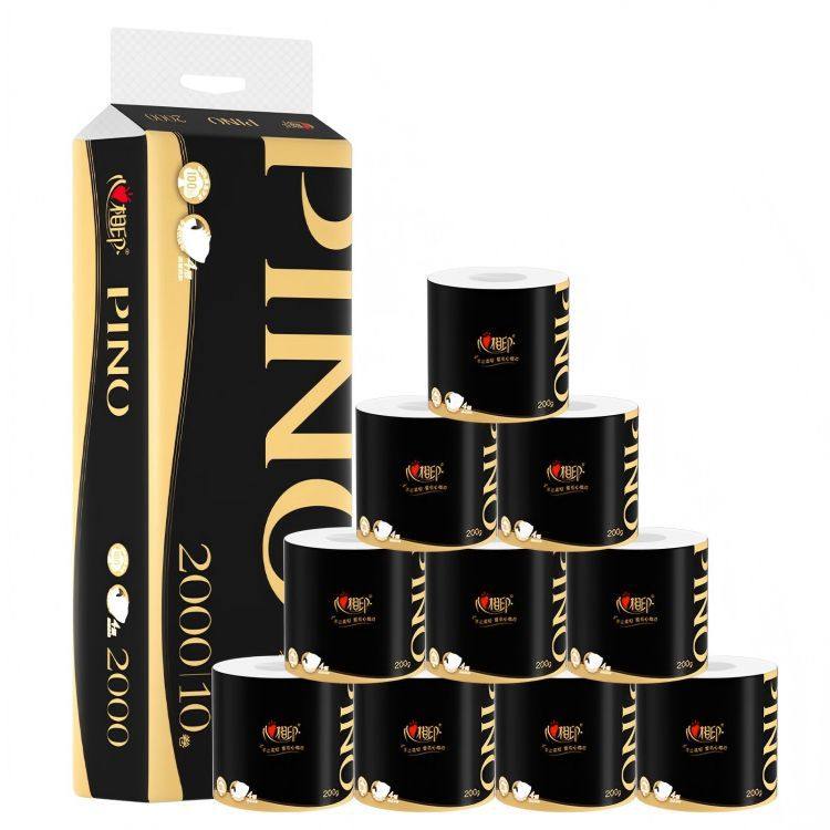 心相印品诺卷纸黑金200克10粒装加厚四层水波纹压花卷筒卫生纸,洗护清洁剂/卫生巾/纸/香薰,家用擦手纸,淘宝优惠券,粉丝福利购,淘宝优惠卷