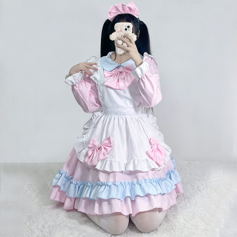 新款万圣节洛丽塔萝莉软妹侍女装咖啡厅COS动漫奶油小甜心女仆装
