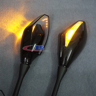 适用于本田CBR1000RR CBR900 CBR600 VTR1000 LED灯后视镜 反光镜