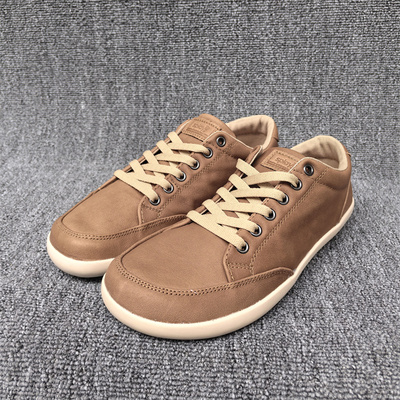 男女头层牛皮宽楦赤足休闲运动鞋