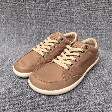 外单出口头层皮透气防滑男女平底赤足鞋4E宽楦休闲综合训练运动鞋