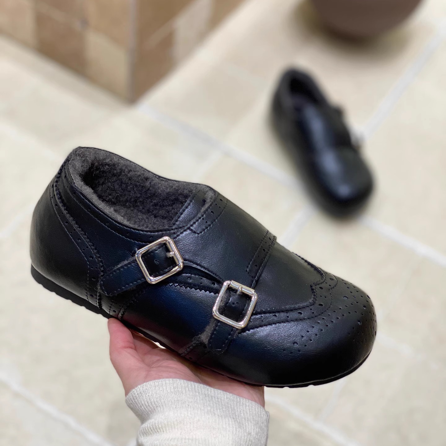 2025冬季新款真皮厚底增高加绒勃肯鞋女百搭保暖雪地靴一脚蹬潮