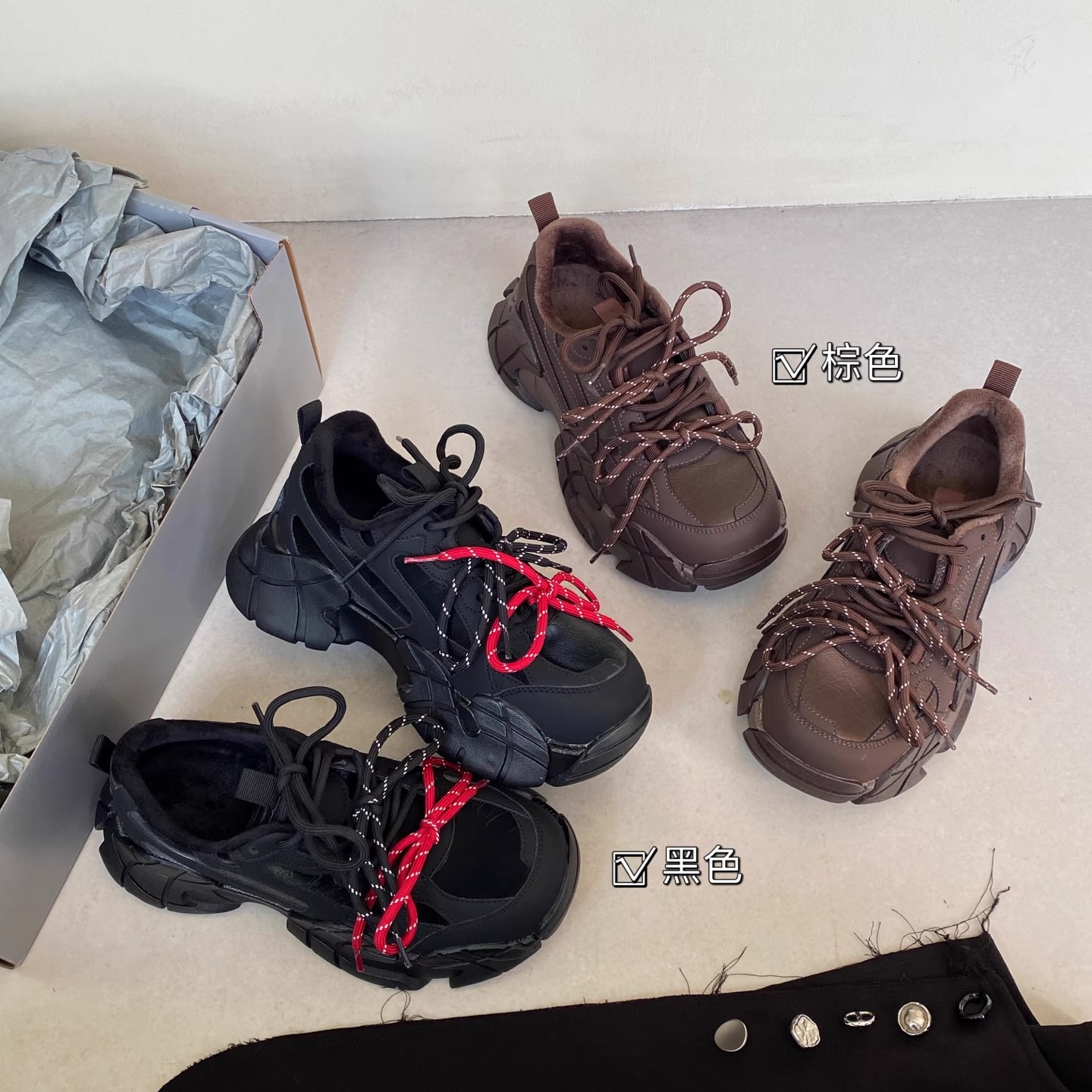 2025冬季新款复古做旧老爹鞋女厚底增高休闲运动鞋百搭透气跑步鞋