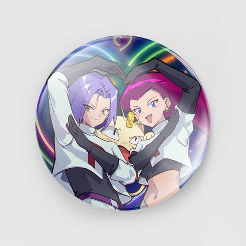 pokemon宝可梦火箭队75CM徽章
