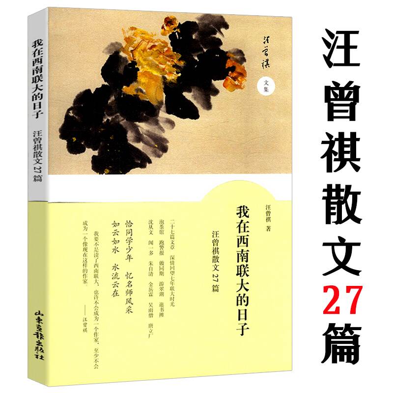 我在西南联大的日子汪曾祺散文27篇汪曾祺文集汪曾祺人间草木同作者散文小说集中国现当代文学随笔集短篇小说散文集-封面