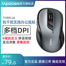 雷柏7100Plus无线2.4G家用办公商务光电台式 机笔记本省电大手鼠标