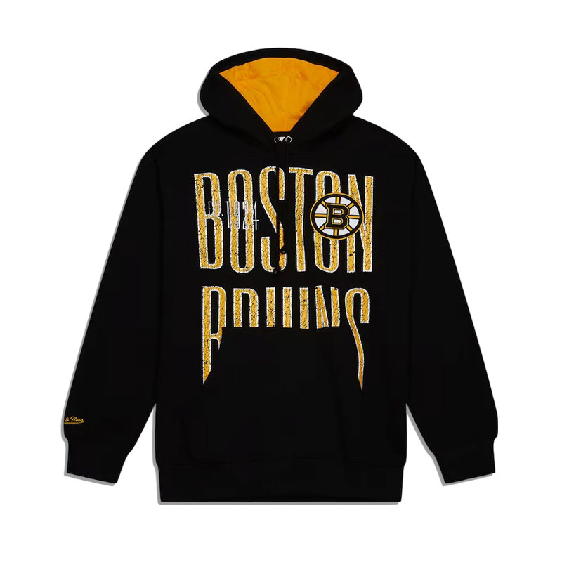 正品美潮 mitchell&ness X NHL波士顿棕熊联名街头休闲抓绒卫衣