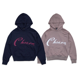 正宗美潮设计师 CHOSEN 街头宗教风休闲连帽毛圈宽松套头卫衣