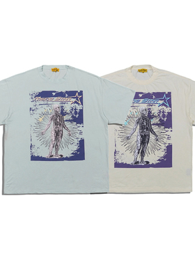 美潮街头潮牌 civilized 男女休闲轻薄弹力大印花宽松短袖T恤