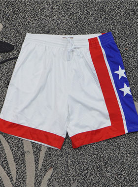 美潮街头 MITCHELL&NESS 新泽西篮网联名2005-06赛季复古篮球短裤