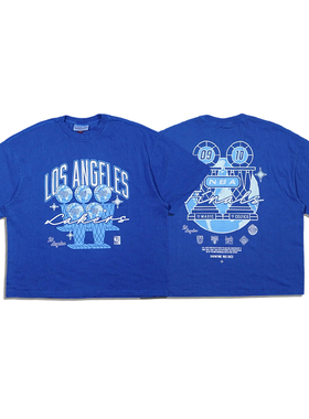 正品美潮 mitchell&ness X 科比夺冠湖人王朝高克重纯棉印花短袖