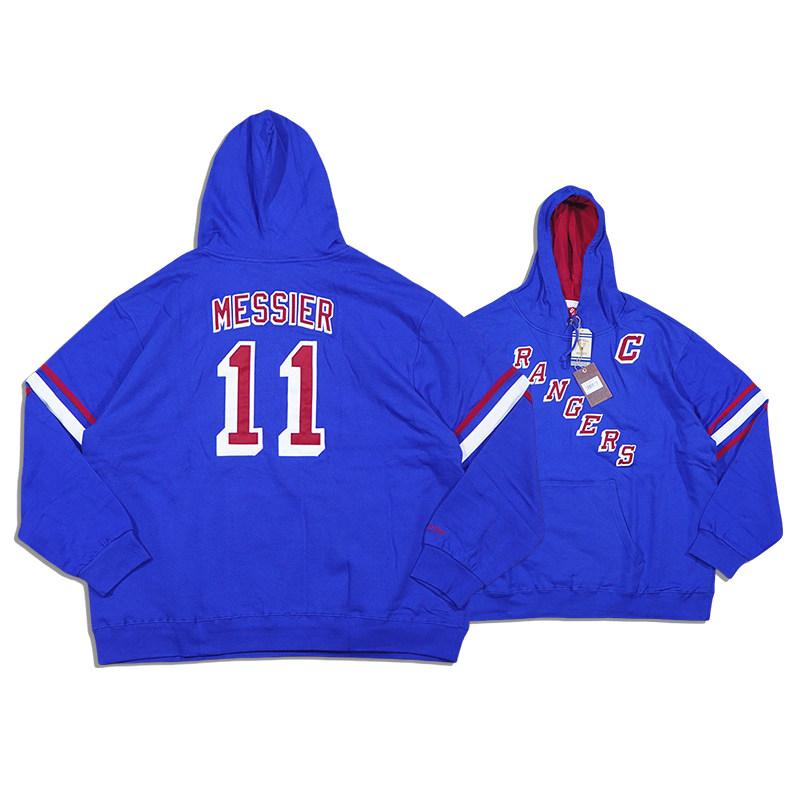 正品美潮 mitchell&ness X NHL 纽约游骑兵莱斯联名街头宽松卫衣