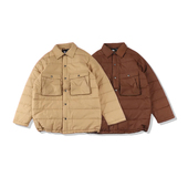 清仓 型露营夹棉棉服外套 休闲翻领衬衫 山系户外 男士