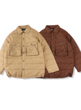 清仓！山系户外 男士休闲翻领衬衫型露营夹棉棉服外套