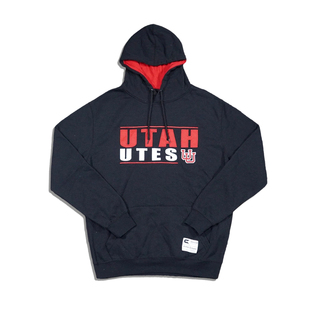 美潮街头休闲 犹他大学球队大联盟字母刺绣宽松连帽卫衣 NCAA
