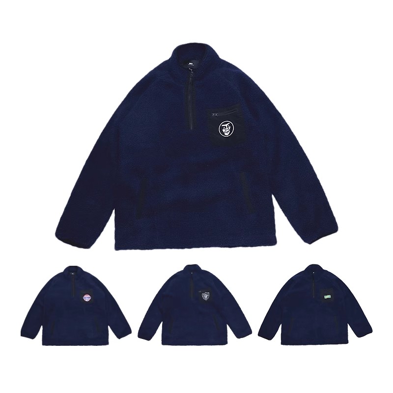 正品美潮滑板 OBEY 美式街头立领套头摇粒绒毛毛衣外套