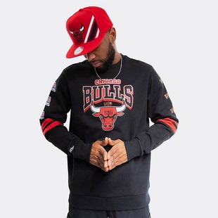 正品 NESS 美潮 芝加哥公牛队拼色圆领抓绒卫衣 MITCHELL 绝版
