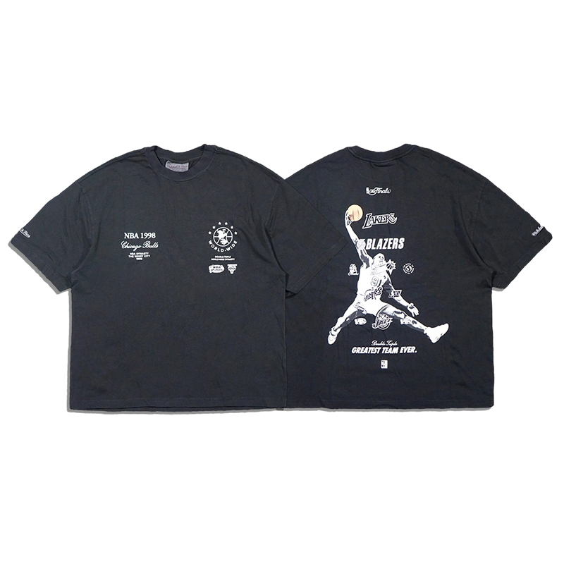 正品美潮 mitchell&ness X 罗德曼生涯纯棉高克重印花短袖T恤