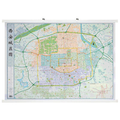 现货西安城区图街道详图