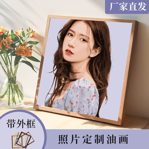数字油画照片定制DIY填充油彩画
