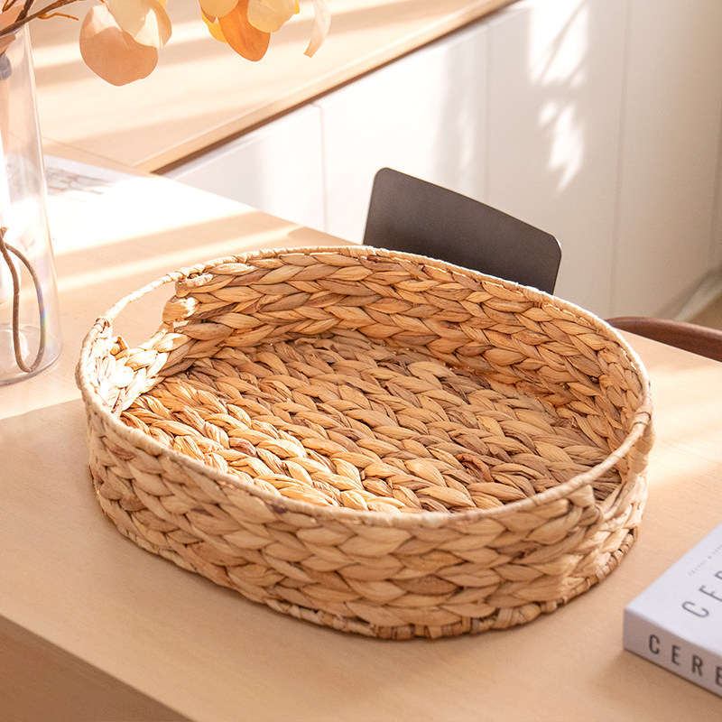草编客厅零食筐厨房蔬菜收纳筐野餐篮家用水果篮桌面果盘点心篮子,餐饮具,果盆/果盘/果篮,淘宝优惠券,粉丝福利购,淘宝优惠卷