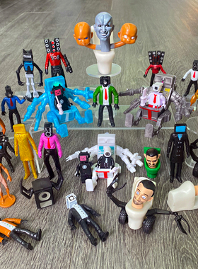 马桶人和监控的玩具积木泰坦音响人手摄像头怪物男孩电视人办VBFB