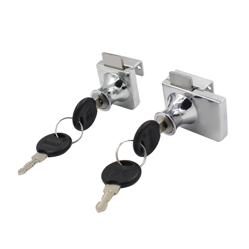 玻璃柜锁商场展示柜门锁单双门橱