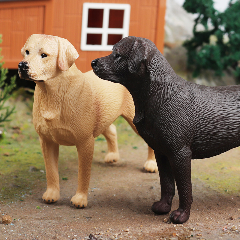认知拉布拉多犬狗狗模型儿童仿真动物车载摆件汽车工艺品礼物
