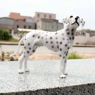 儿童仿真静态实心野生动物模型大号站立斑点犬宠物狗手办塑胶玩具