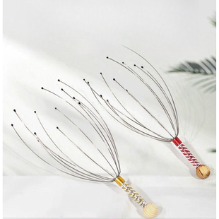 头部按摩器八爪鱼挠头神器手动抓头皮非灵魂抽取提取器头顶抓痒爪
